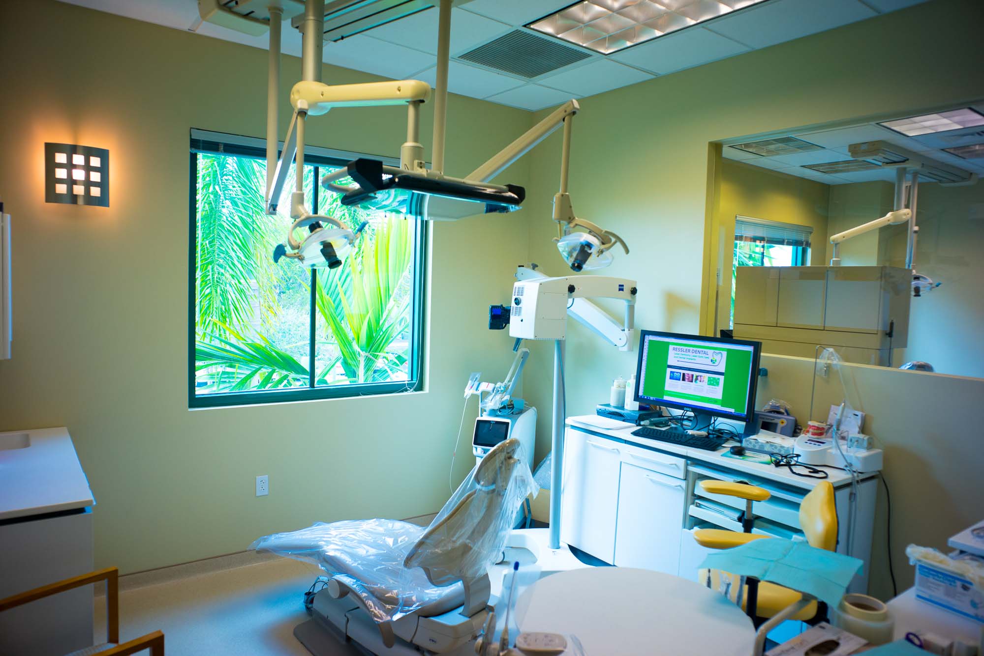 Modern treatment room at Ressler Dental in Delray Beach
